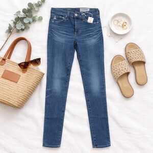 AG Adriano Goldschmied Prima Mid Rise Cigarette Jeans Size 23R Stretch Denim